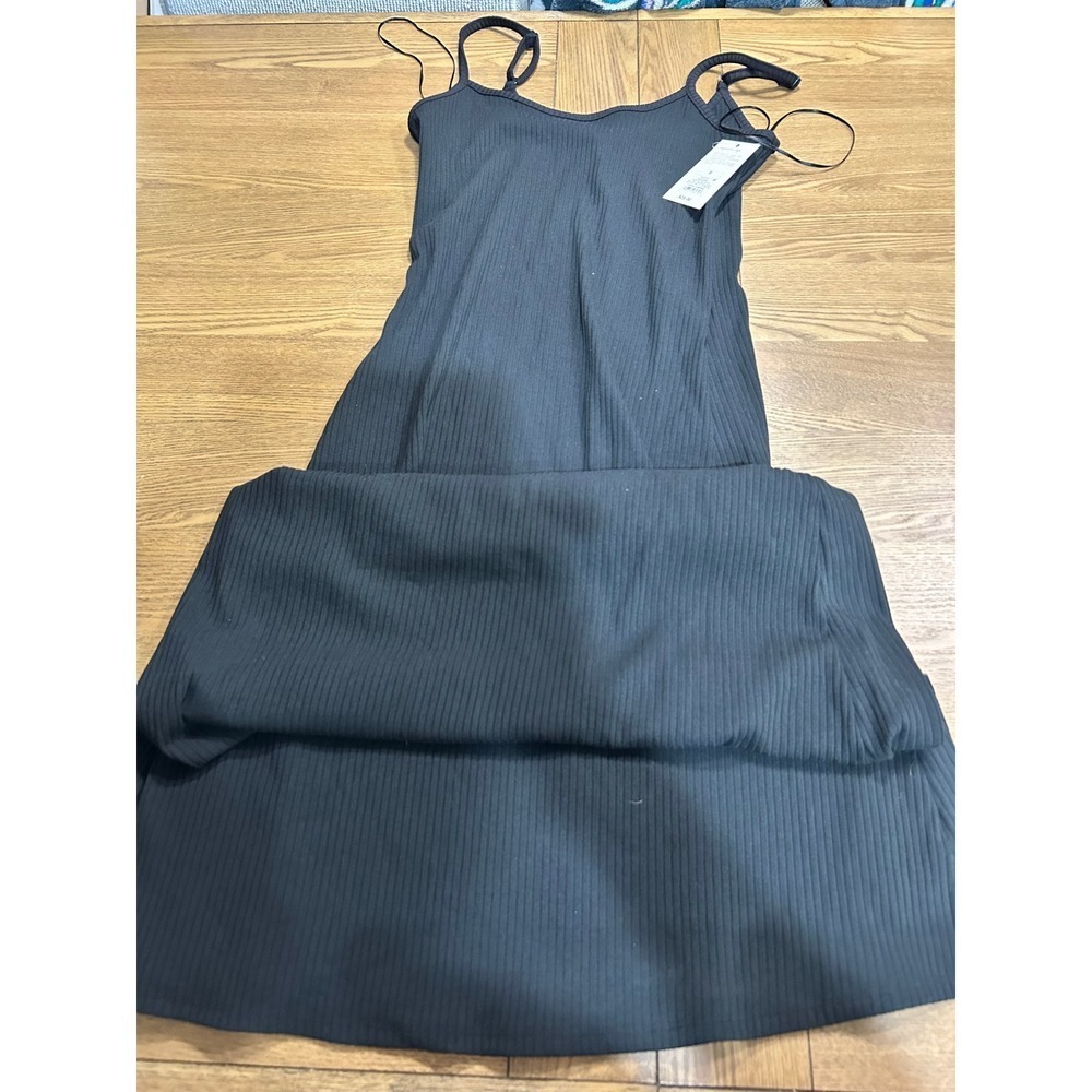 A New Day Black Ribbed Sleeveless Maxi Dress - Women's Size Small S